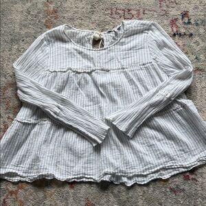 Madewell White and Black Striped Top